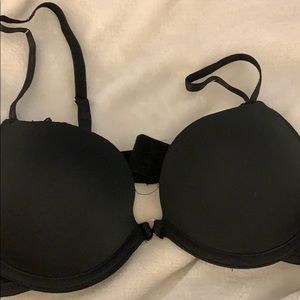 Black lace bra push up